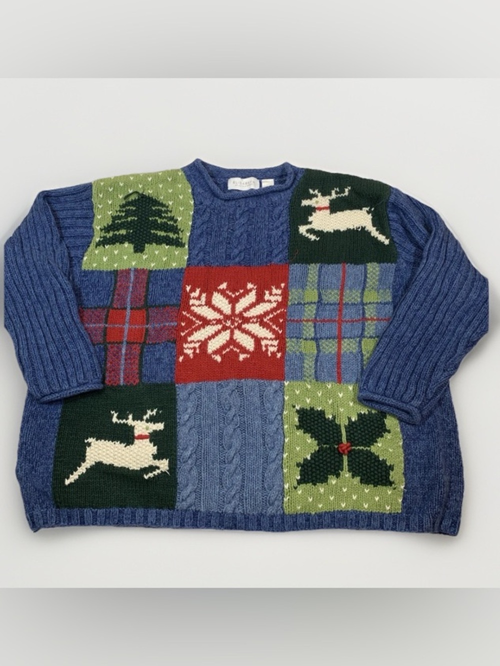 Vintage Elizabeth By Liz Claiborne Christmas Sweater Womens 3X Holiday Y2K Flaws